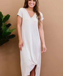 Trendsi Plot Twist T-Shirt Dress With Pockets Apparel