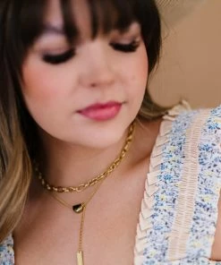 Trendsi Taking Risks Geometric Pendant Layered Necklace Apparel