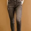 Trendsi RISEN Guess What? Mid-Rise Distressed Jeans With Pockets Apparel