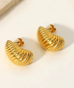 Trendsi Shell Shore Spiral Stud Earrings Apparel
