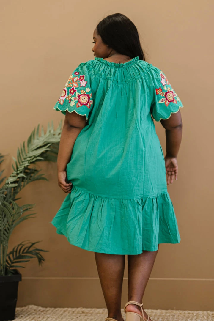 Trendsi Flowers For You Embroidered Dress In Green 12 Trendsi Flowers For You Embroidered Dress In Green