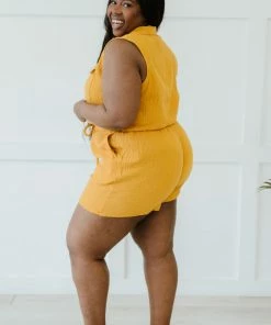 Trendsi My Love Run Button-Up Romper Apparel 31 Trendsi My Love Run Button-Up Romper Apparel