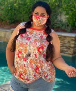 Boutique Simplified Essential Coral Burst Twist Top 10 Boutique Simplified Essential Coral Burst Twist Top