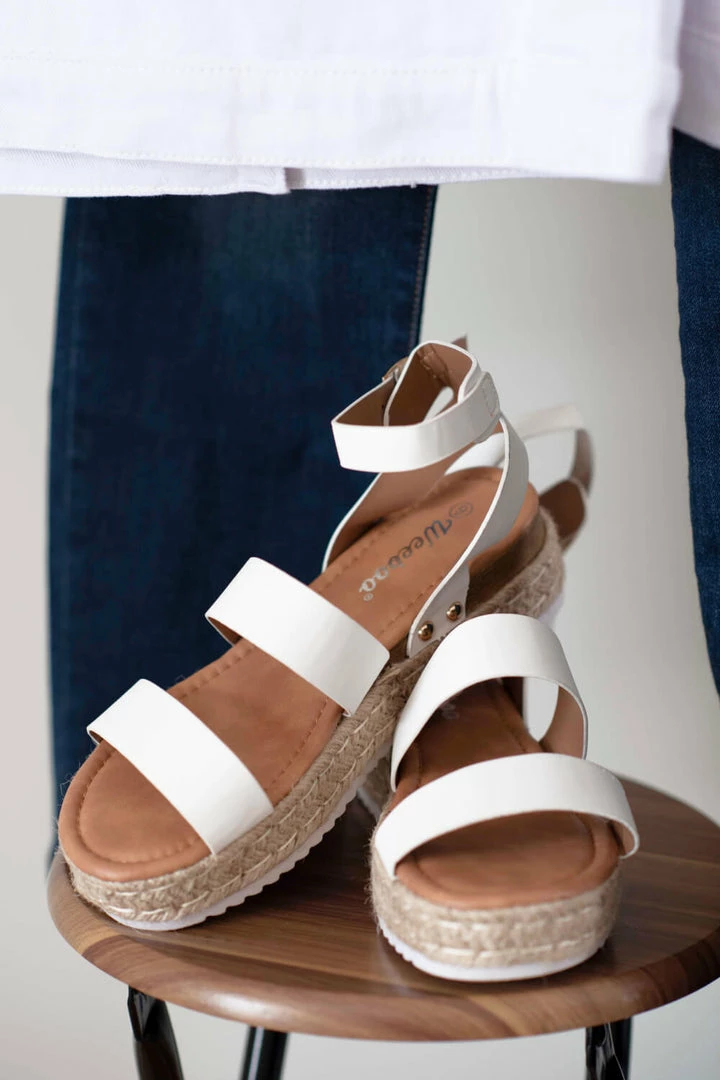 Trendsi Apparel On The Doorstep Espadrille Platform Sandals In White 4 Trendsi Apparel On The Doorstep Espadrille Platform Sandals In White