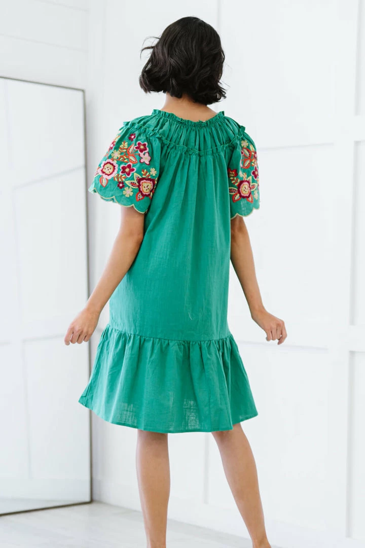 Trendsi Flowers For You Embroidered Dress In Green 6 Trendsi Flowers For You Embroidered Dress In Green