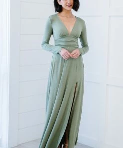 Trendsi Upper Class Long Sleeve Maxi Dress