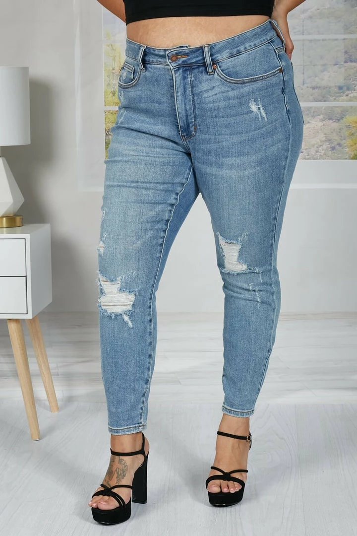 Trendsi Judy Blue Tamara Tummy Control Skinny Jeans Apparel 2 Trendsi Judy Blue Tamara Tummy Control Skinny Jeans Apparel
