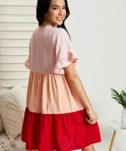 Trendsi Apparel Hailey & Co Sunset Boulevard Color Block Dress