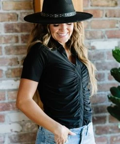 Trendsi I'm All Yours Ruched V-Neck Top 16 Trendsi I'm All Yours Ruched V-Neck Top