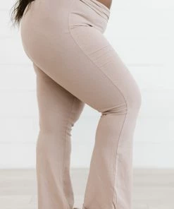 Trendsi Apparel Keep It Up Flare Yoga Pants In Ash Mocha