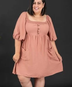 Trendsi I Promise Puff Sleeve Dress Apparel