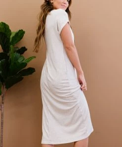 Trendsi Plot Twist T-Shirt Dress With Pockets Apparel