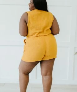 Trendsi My Love Run Button-Up Romper Apparel 32 Trendsi My Love Run Button-Up Romper Apparel