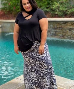 Boutique Simplified Snow Leopard Maxi Skirt 7 Boutique Simplified Snow Leopard Maxi Skirt