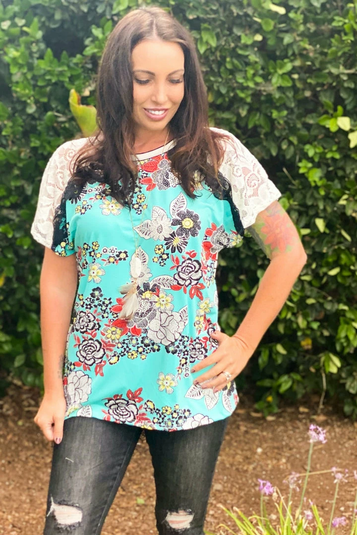 Boutique Simplified All Mixed Up Lace Tunic Top 9 Boutique Simplified All Mixed Up Lace Tunic Top