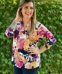 Boutique Simplified As The Leaves Change 3/4 Sleeve Top 5 Boutique Simplified As The Leaves Change 3/4 Sleeve Top