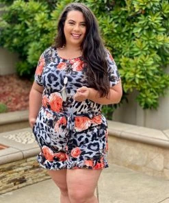 Boutique Simplified Exotic Rose Romper