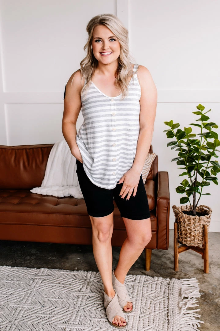 No Ship Drop Ship Run Into Me Faux Button Sleeveless Top 7 No Ship Drop Ship Run Into Me Faux Button Sleeveless Top