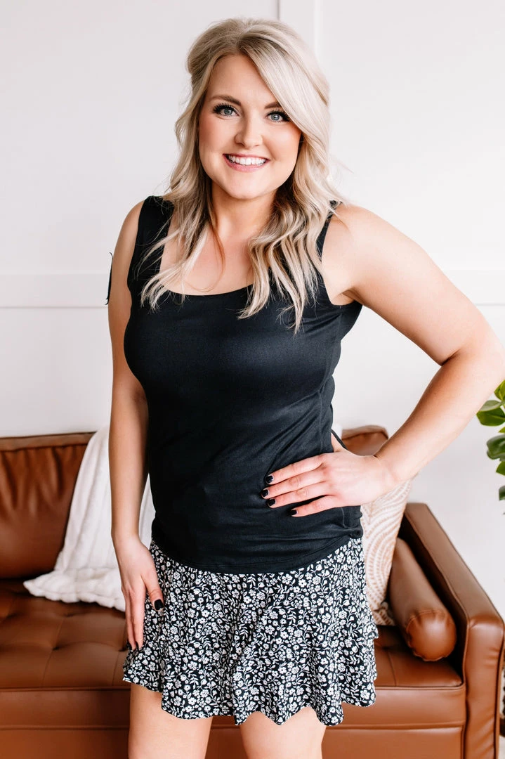 No Ship Drop Ship Learning To Fly Square Neck Tank Top Classic Black 2 No Ship Drop Ship Learning To Fly Square Neck Tank Top Classic Black