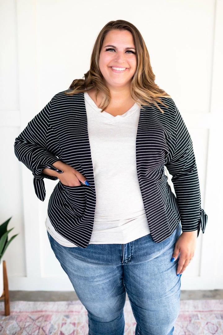 No Ship Drop Ship We're In Business Now Knit Blazer In Black & White 19 No Ship Drop Ship We're In Business Now Knit Blazer In Black & White