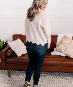 No Ship Drop Ship What's Your Pointelle Sweater In Cream