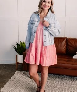 No Ship Drop Ship Spring Fling Tiered Dress In Washed Tangerine Apparel 17 No Ship Drop Ship Spring Fling Tiered Dress In Washed Tangerine Apparel