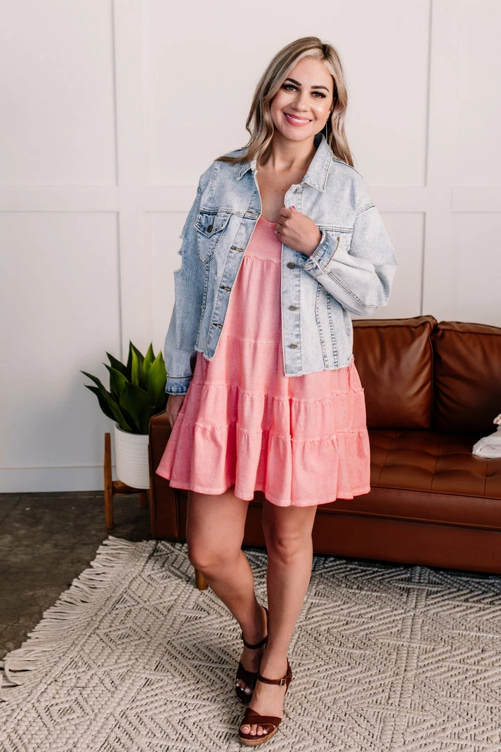 No Ship Drop Ship Spring Fling Tiered Dress In Washed Tangerine Apparel 6 No Ship Drop Ship Spring Fling Tiered Dress In Washed Tangerine Apparel