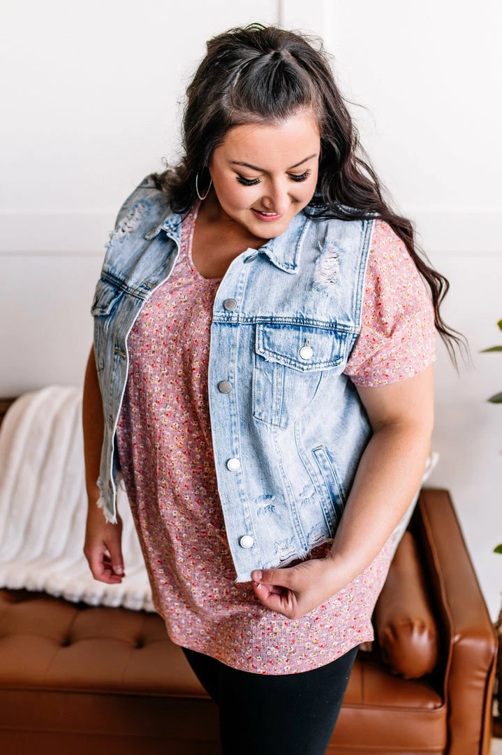 No Ship Drop Ship Short And Sweet Distressed Denim Vest By Risen 3 No Ship Drop Ship Short And Sweet Distressed Denim Vest By Risen