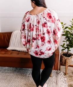 No Ship Drop Ship 3X Crazy Little Thing Called Love Floral Blouse