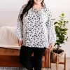 No Ship Drop Ship Mix It Up Ivory And Black Floral Top Apparel