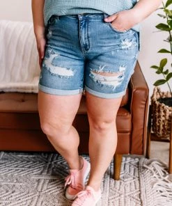 No Ship Drop Ship Apparel Through The Ringer Judy Blue Shorts