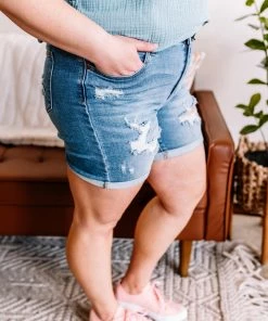 No Ship Drop Ship Apparel Through The Ringer Judy Blue Shorts