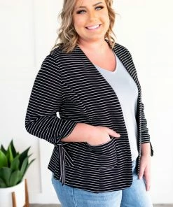 No Ship Drop Ship We're In Business Now Knit Blazer In Black & White 32 No Ship Drop Ship We're In Business Now Knit Blazer In Black & White