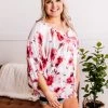 No Ship Drop Ship 3X Crazy Little Thing Called Love Floral Blouse