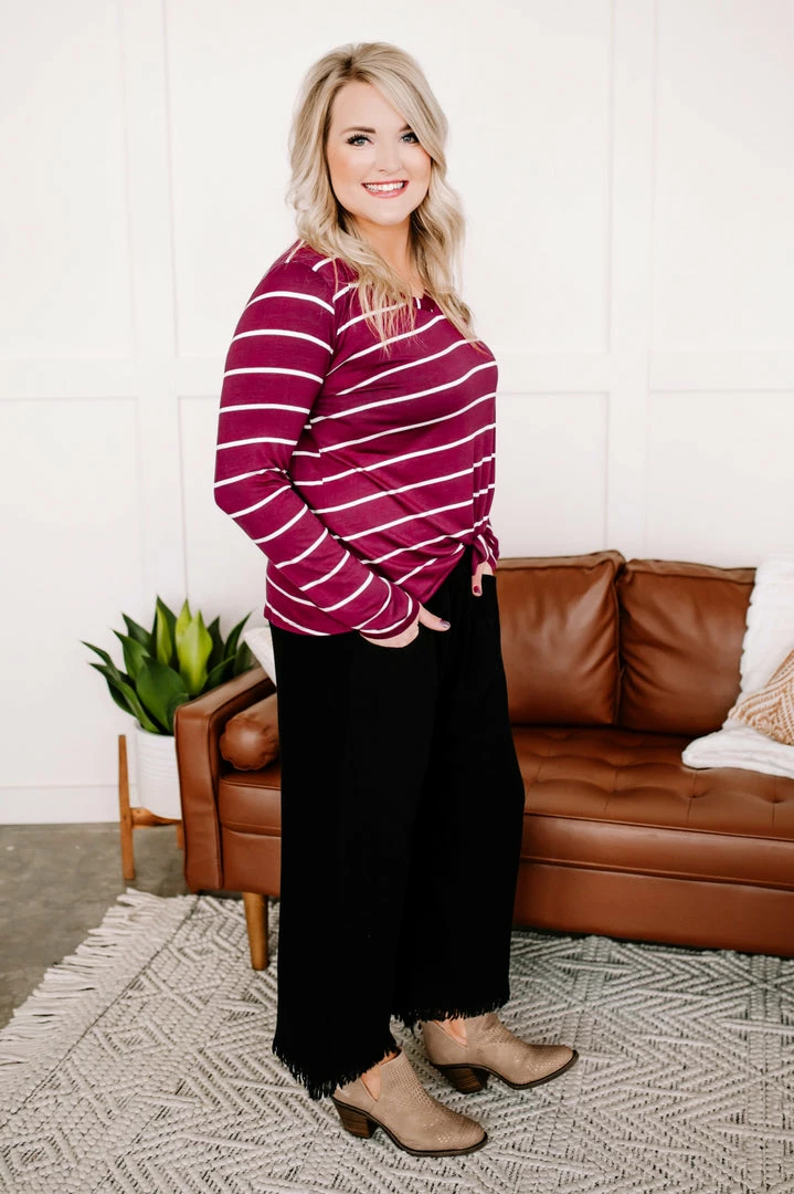 No Ship Drop Ship The Stripes Have It Long Sleeve Top In Magenta Apparel 5 No Ship Drop Ship The Stripes Have It Long Sleeve Top In Magenta Apparel