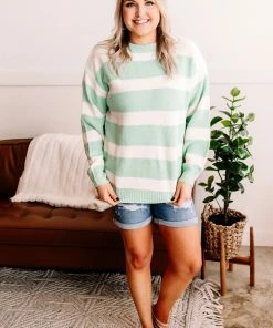 No Ship Drop Ship Apparel Beach In The Air Striped Sweater