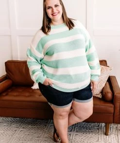 No Ship Drop Ship Apparel Beach In The Air Striped Sweater