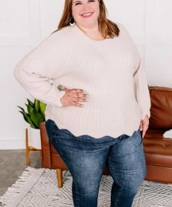 No Ship Drop Ship What's Your Pointelle Sweater In Cream