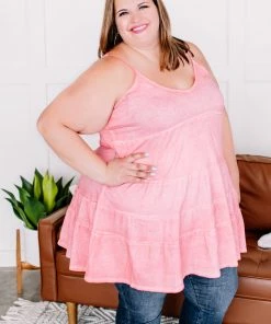 No Ship Drop Ship Spring Fling Tiered Dress In Washed Tangerine (GHG-S) 20 No Ship Drop Ship Spring Fling Tiered Dress In Washed Tangerine (GHG-S)