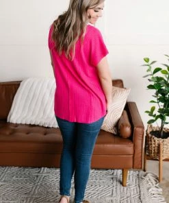 No Ship Drop Ship In My Dreams V Neck Top In Fuschia Apparel 11 No Ship Drop Ship In My Dreams V Neck Top In Fuschia Apparel