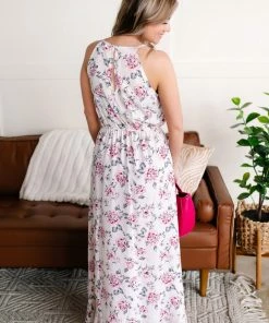 No Ship Drop Ship Making A Stand Asymmetrical Ruffle Dress In Soft Florals Apparel
