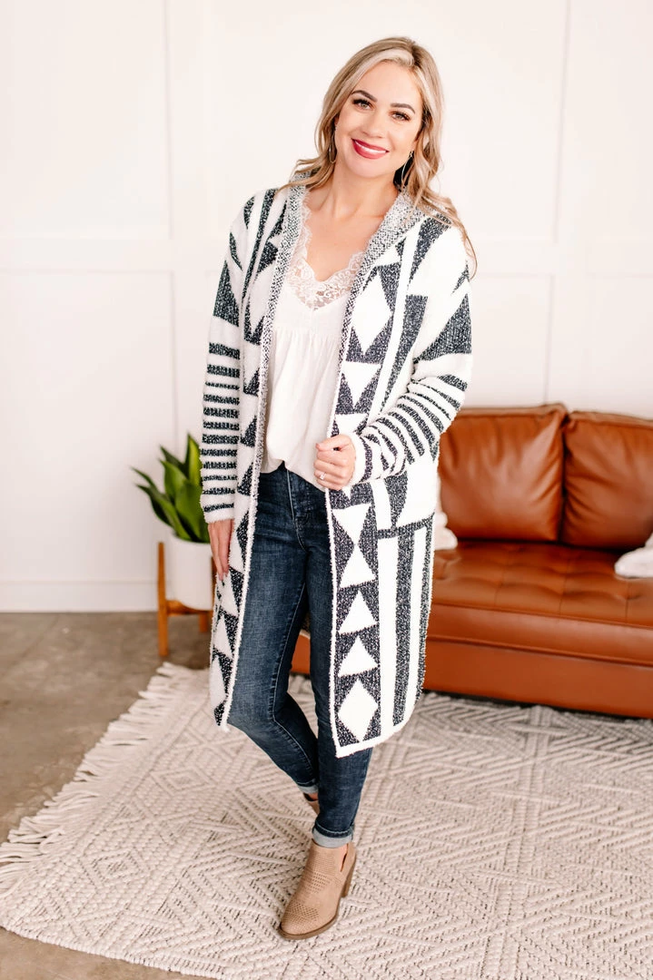 No Ship Drop Ship Half Way To Alright Navy & Cream Aztec Cardigan (GHG-S) 8 No Ship Drop Ship Half Way To Alright Navy & Cream Aztec Cardigan (GHG-S)