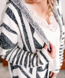 No Ship Drop Ship Half Way To Alright Navy & Cream Aztec Cardigan Apparel 16 No Ship Drop Ship Half Way To Alright Navy & Cream Aztec Cardigan Apparel