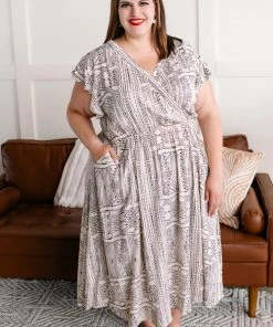 No Ship Drop Ship Apparel Questions Raised Dress In Muted Neutrals