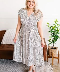 No Ship Drop Ship Apparel Questions Raised Dress In Muted Neutrals