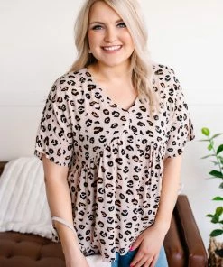 No Ship Drop Ship Prints Across The Sand Leopard Print Blouse