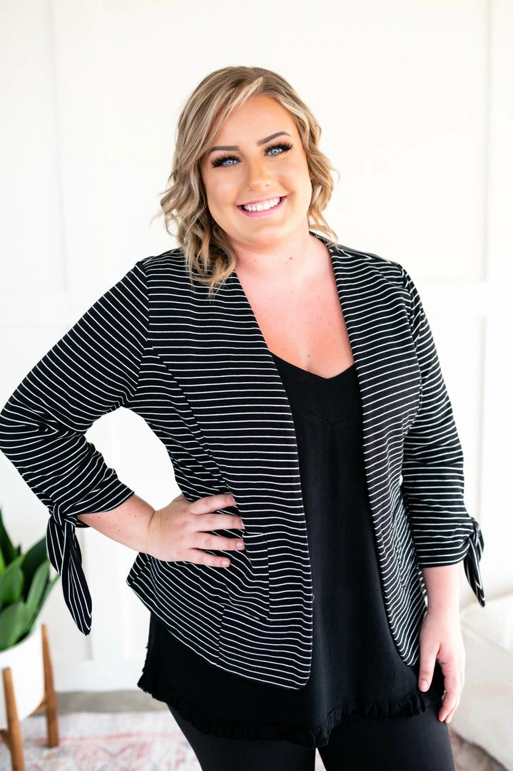 No Ship Drop Ship We're In Business Now Knit Blazer In Black & White 9 No Ship Drop Ship We're In Business Now Knit Blazer In Black & White