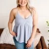 No Ship Drop Ship Spring Into Action Delicate Babydoll Top In Soft Periwinkle