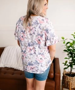 No Ship Drop Ship Apparel Hearts A Flutter Floral Criss Cross Top In Soft Pastels 14 No Ship Drop Ship Apparel Hearts A Flutter Floral Criss Cross Top In Soft Pastels