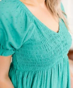 No Ship Drop Ship Jaded Point Of View Swiss Dot Blouse In Jade 11 No Ship Drop Ship Jaded Point Of View Swiss Dot Blouse In Jade